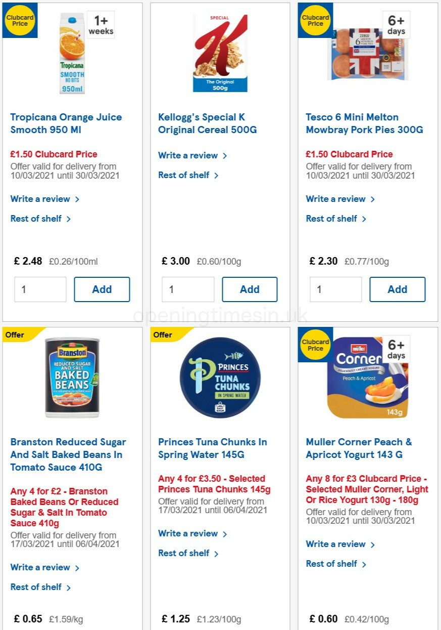 TESCO Offers from 17 March