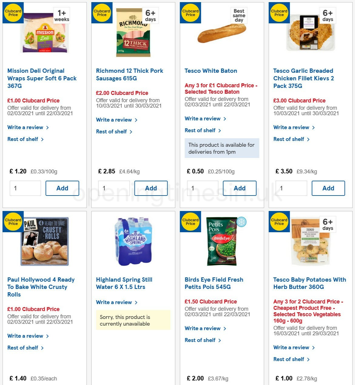 TESCO Offers from 17 March