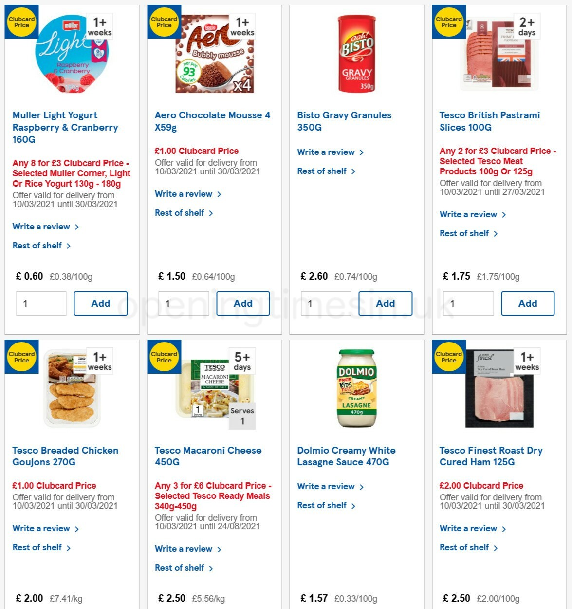 TESCO Offers from 17 March