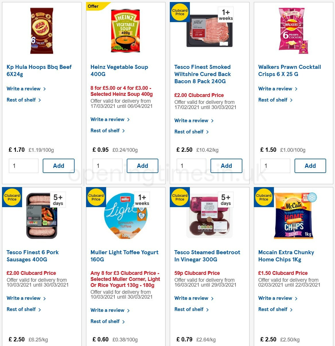 TESCO Offers from 17 March