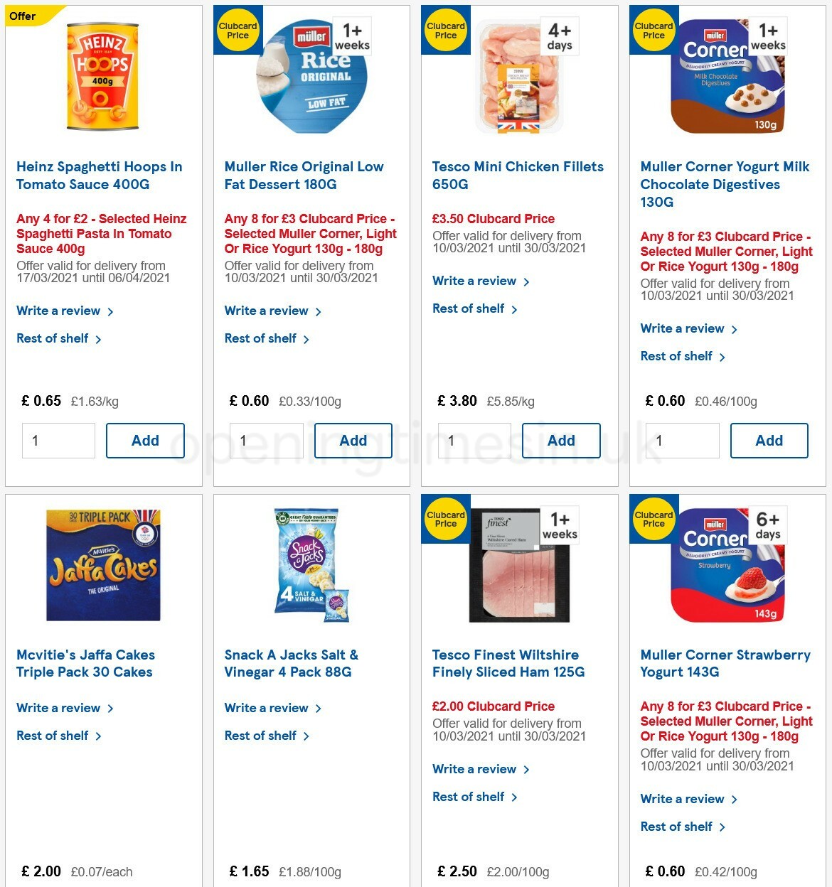 TESCO Offers from 17 March