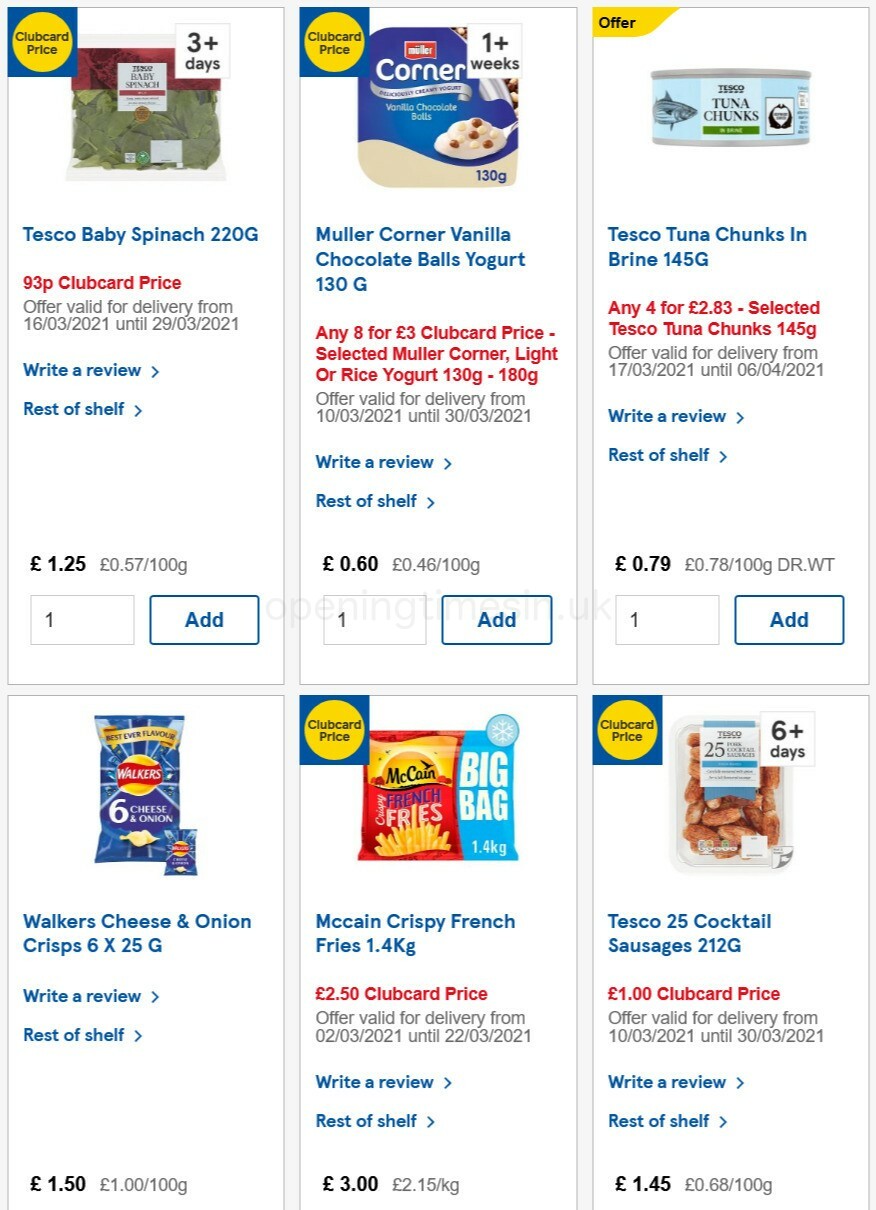 TESCO Offers from 17 March