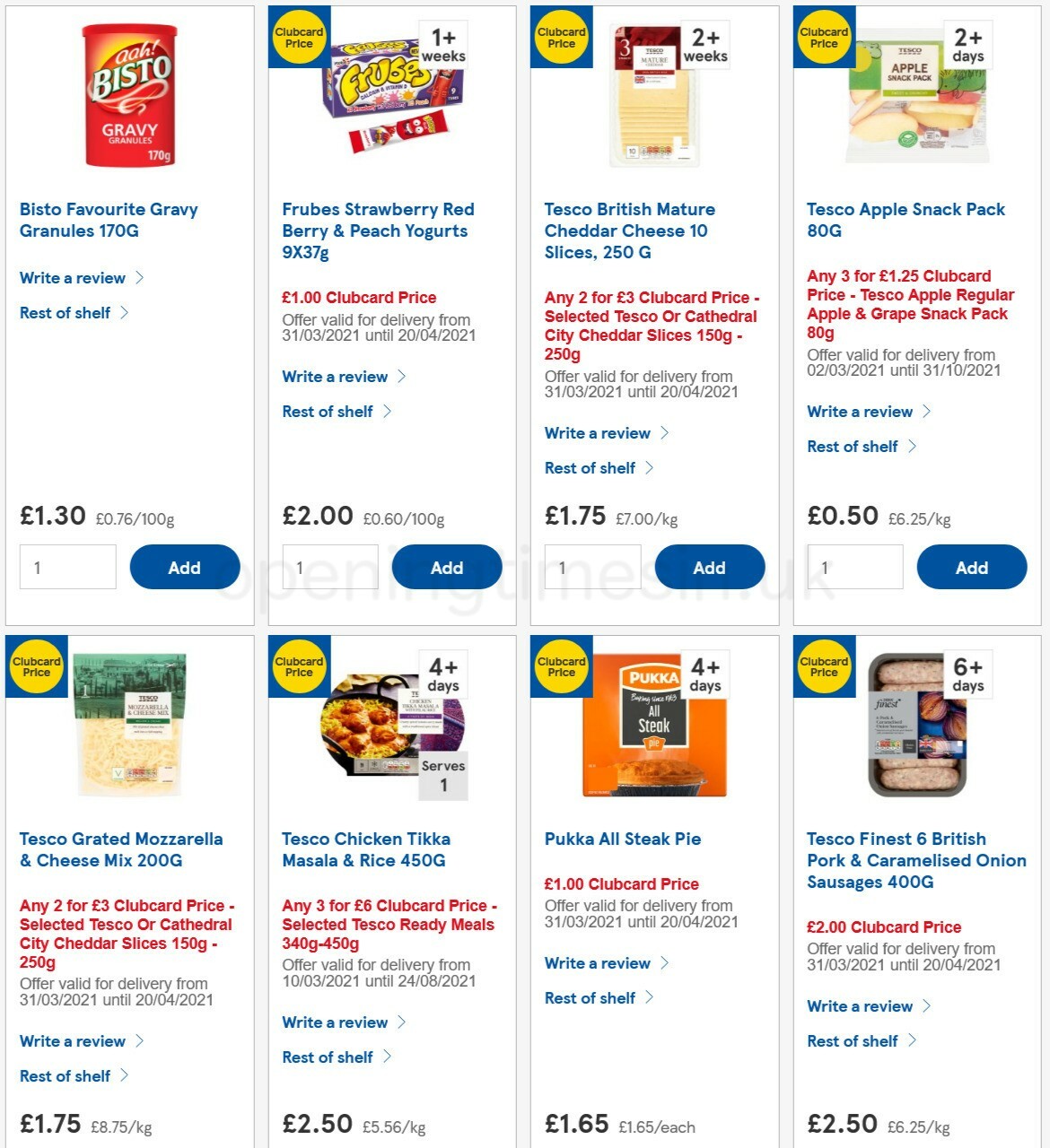 TESCO Offers from 7 April