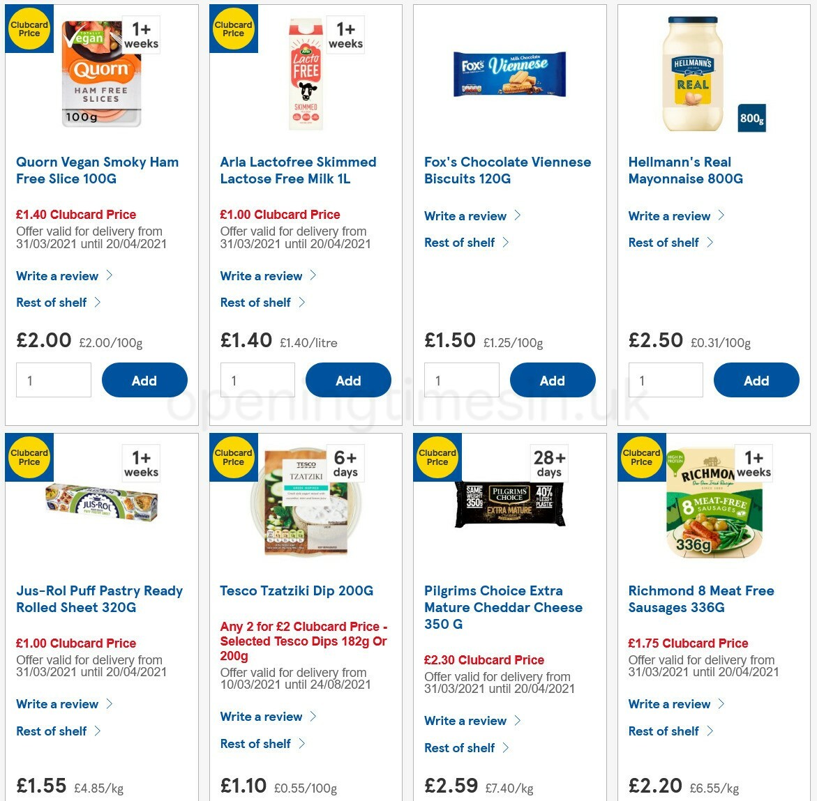 TESCO Offers from 7 April