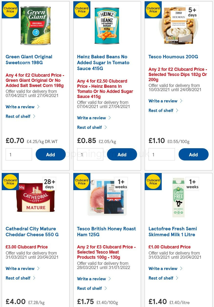 TESCO Offers from 14 April