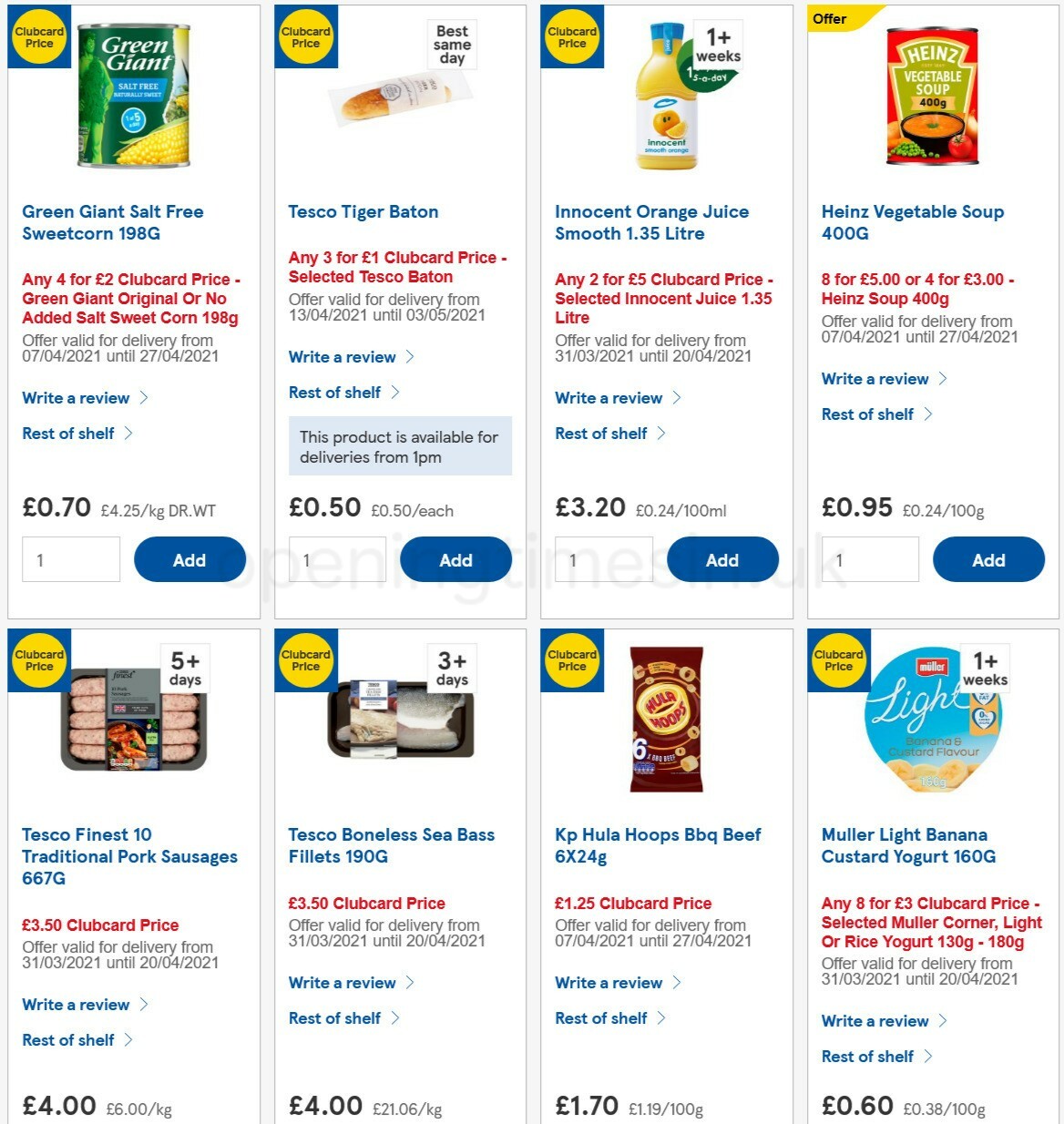 TESCO Offers from 14 April