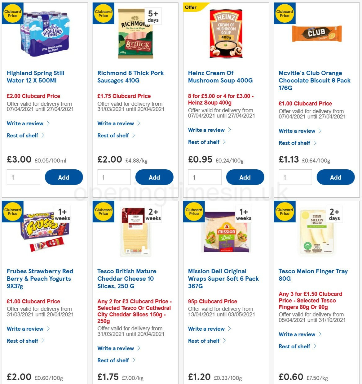 TESCO Offers from 14 April