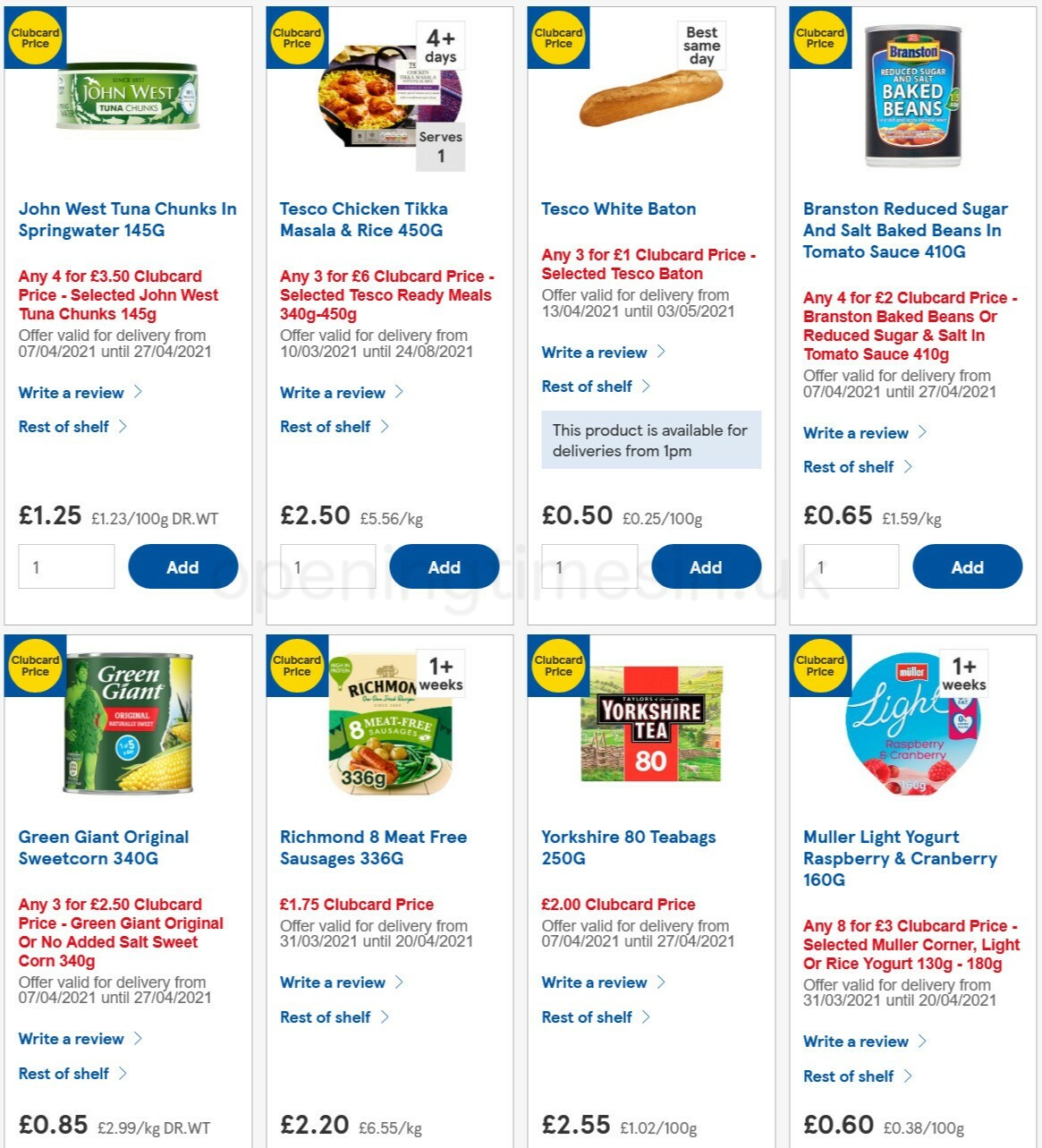 TESCO Offers from 14 April