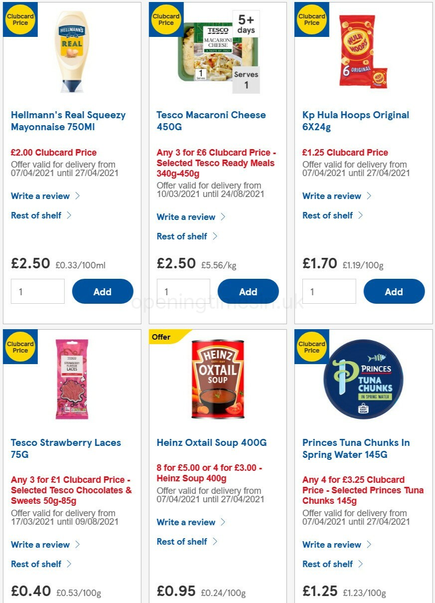 TESCO Offers from 14 April