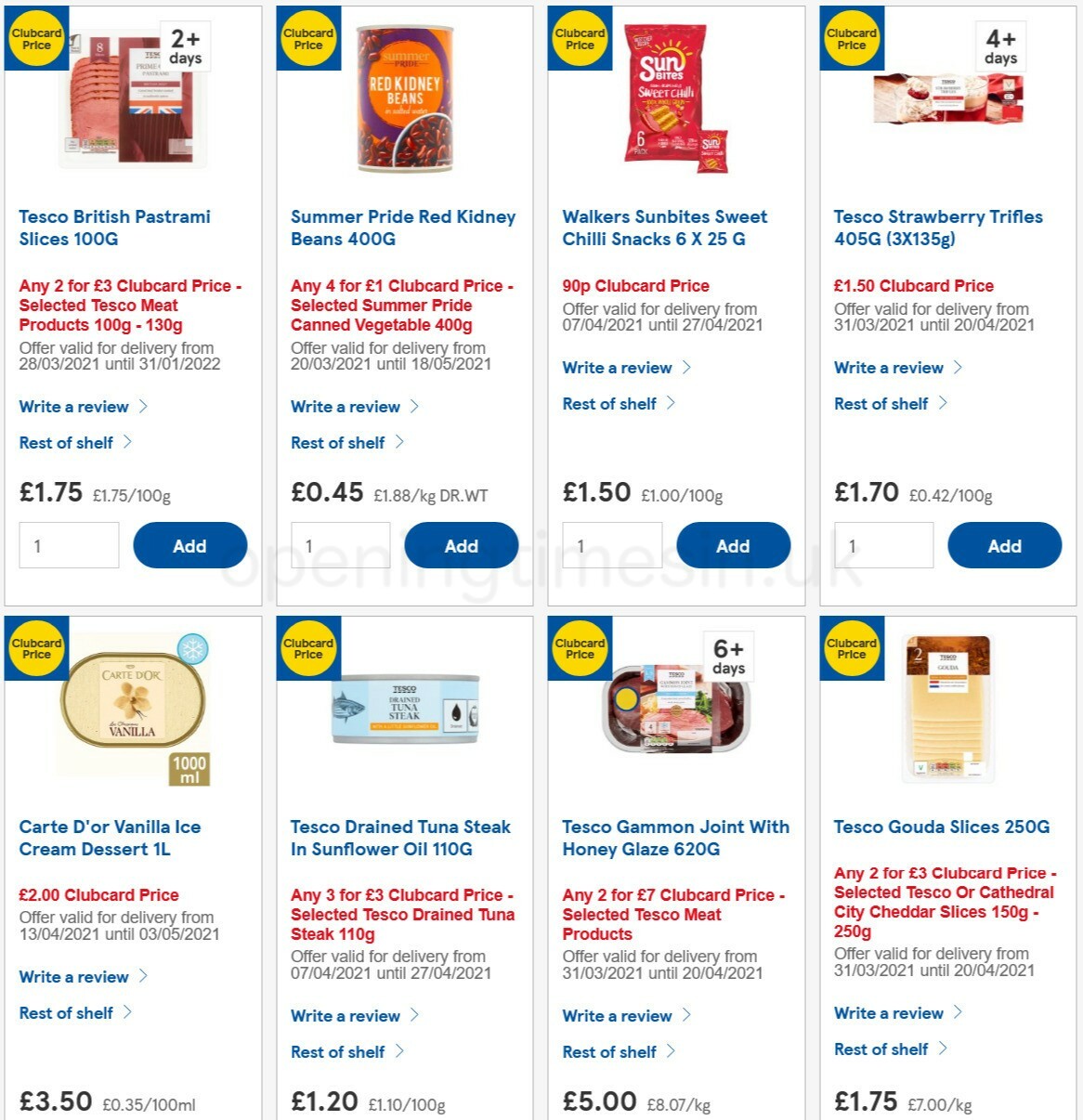 TESCO Offers from 14 April