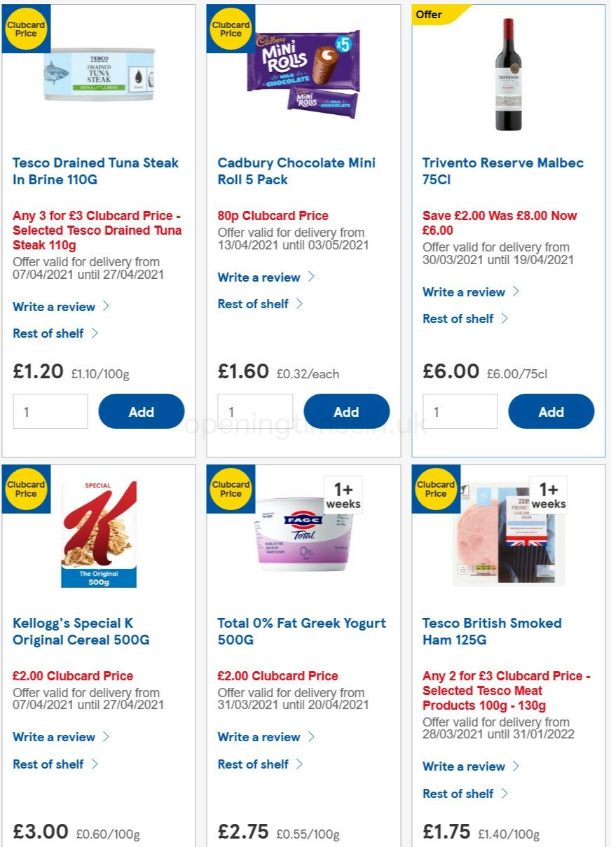 TESCO Offers from 14 April