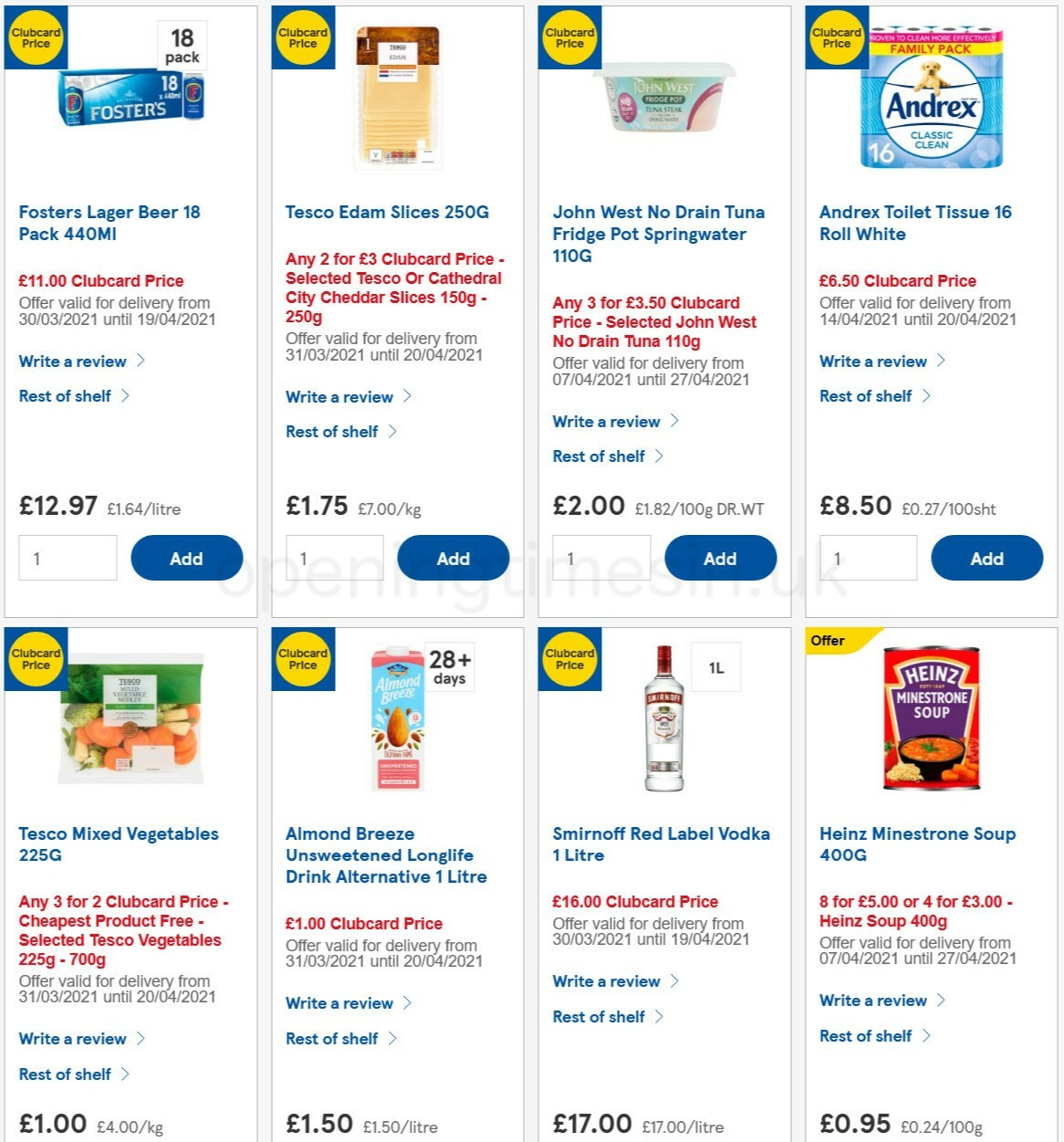 TESCO Offers from 14 April