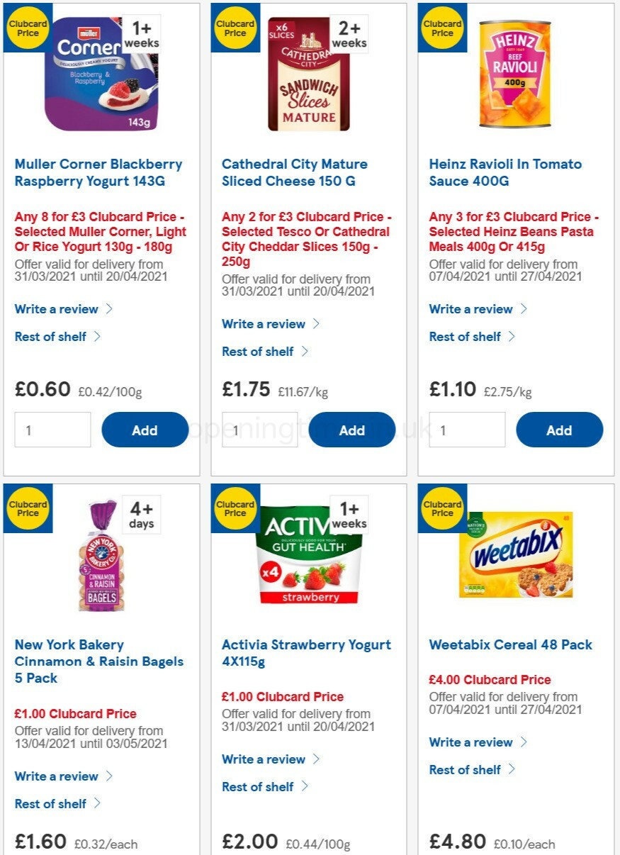 TESCO Offers from 14 April