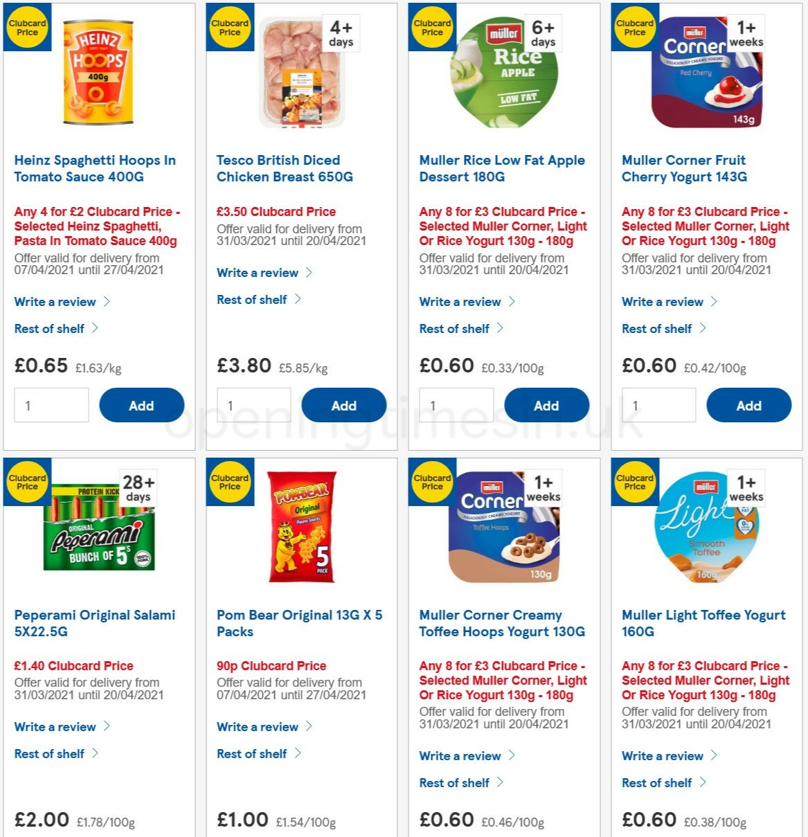 TESCO Offers from 14 April