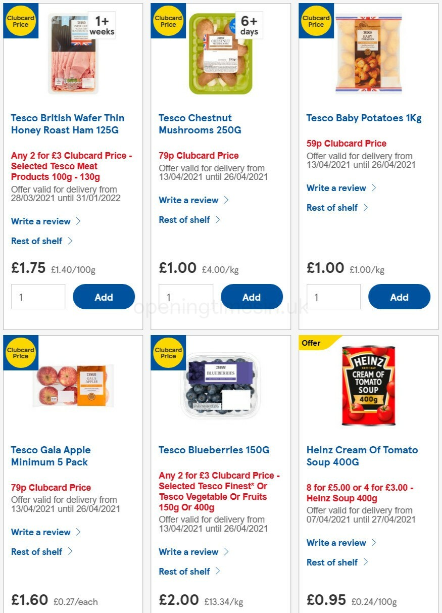 TESCO Offers from 14 April