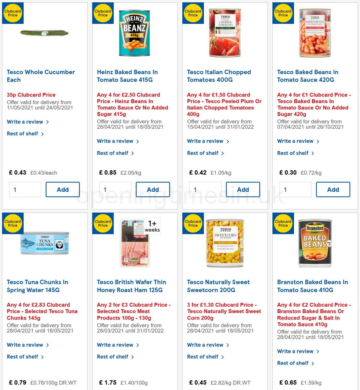 TESCO Offers from 12 May