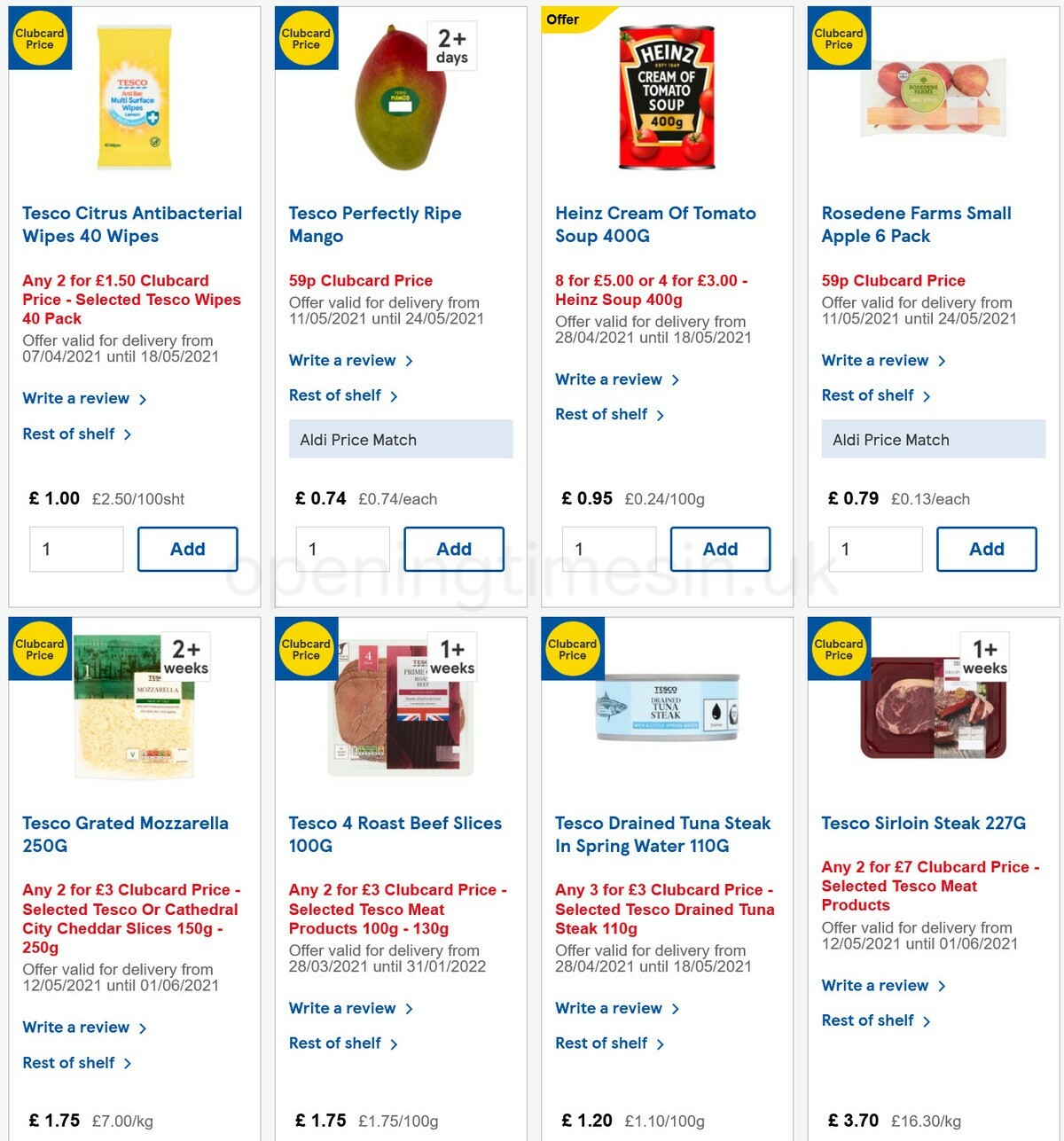 TESCO Offers from 12 May