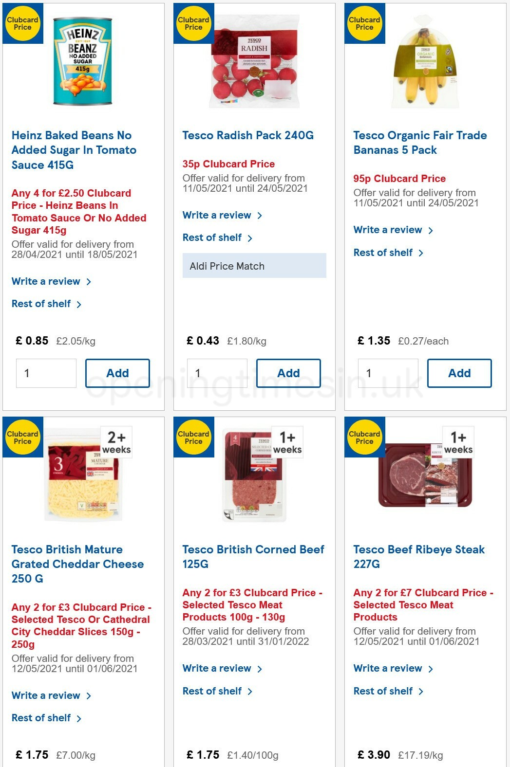 TESCO Offers from 12 May