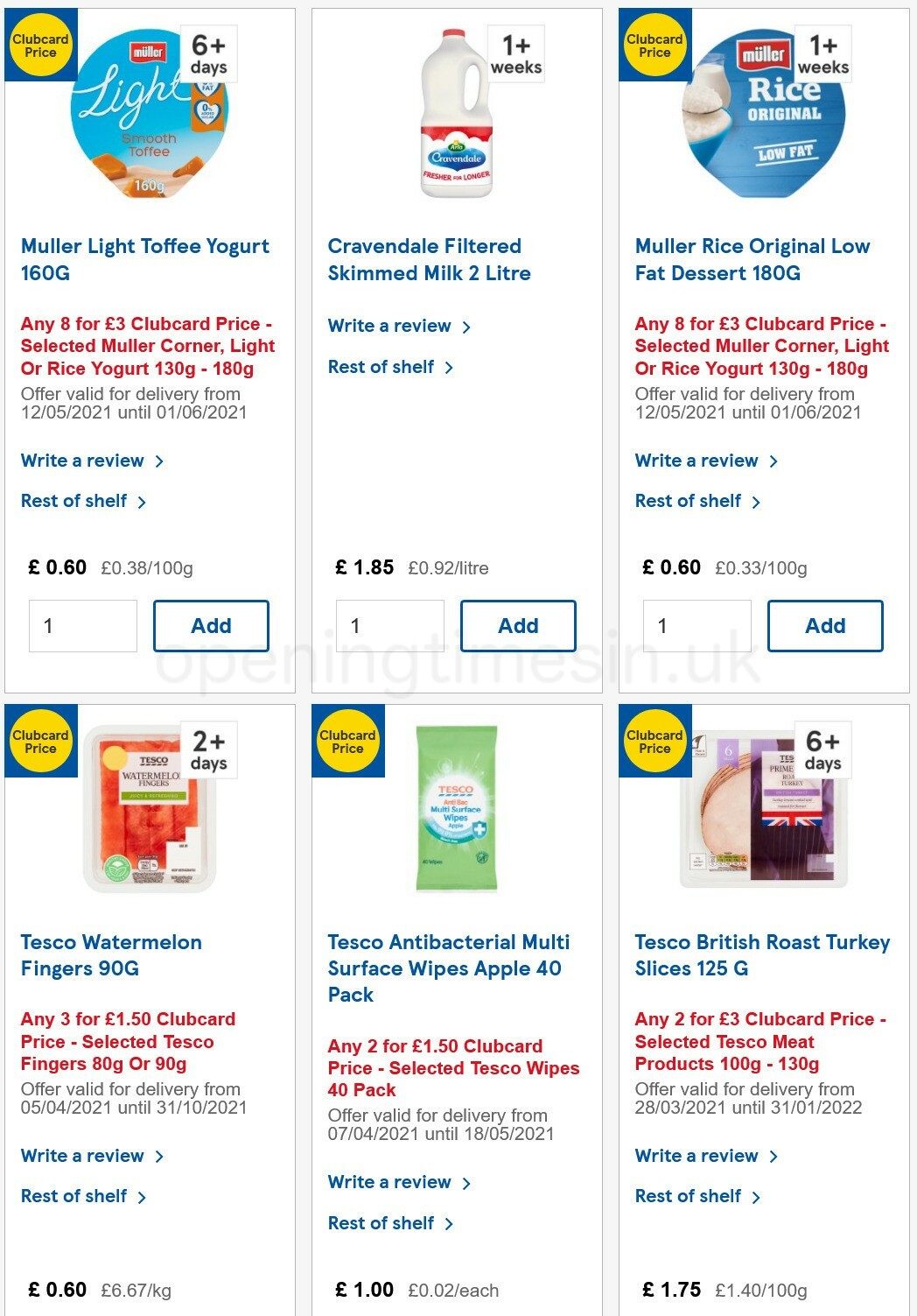 TESCO Offers from 12 May