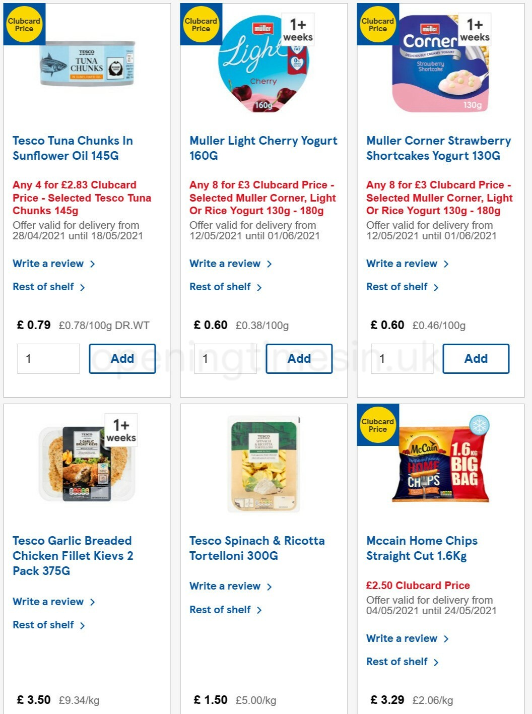 TESCO Offers from 12 May