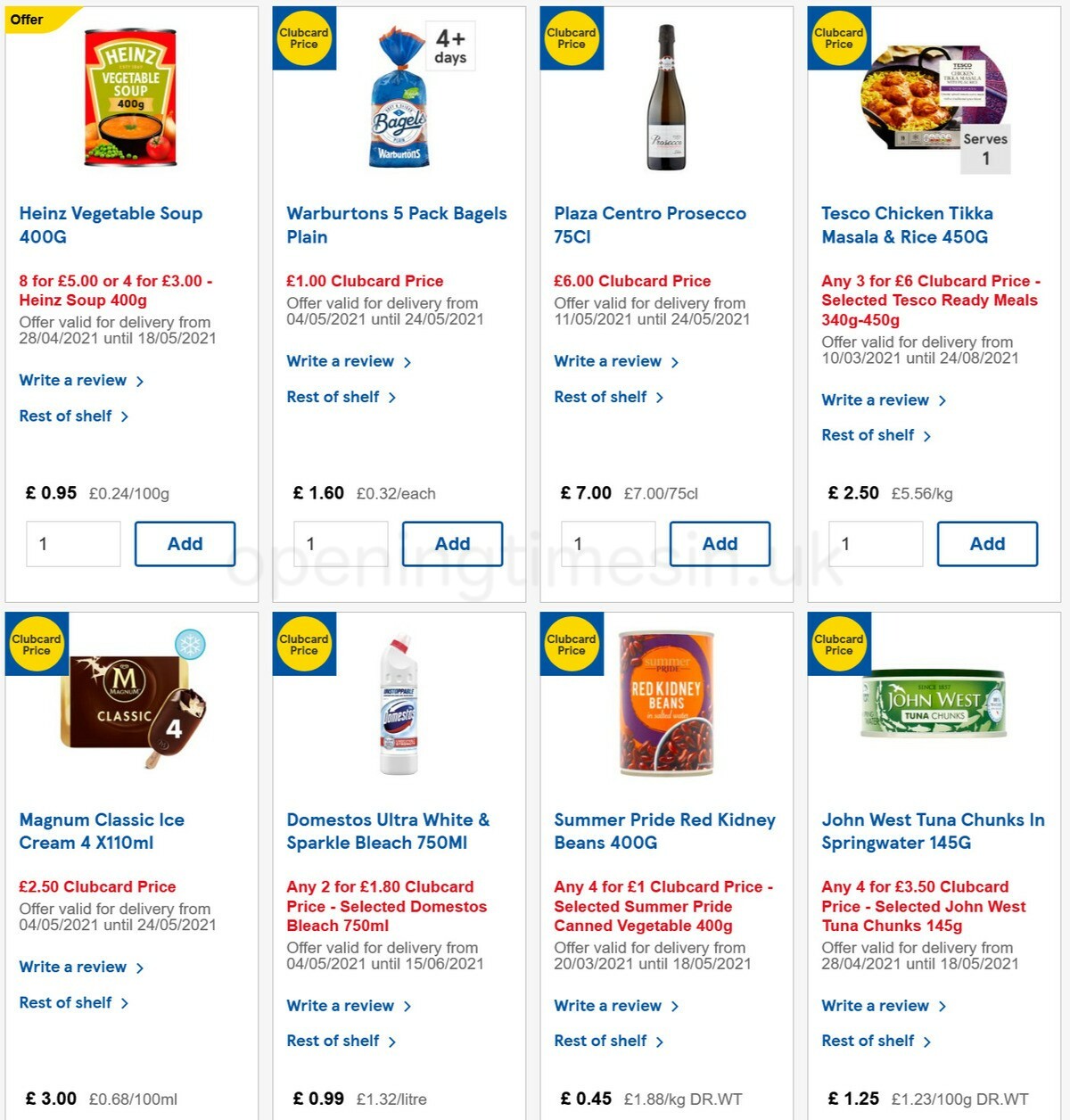 TESCO Offers from 12 May