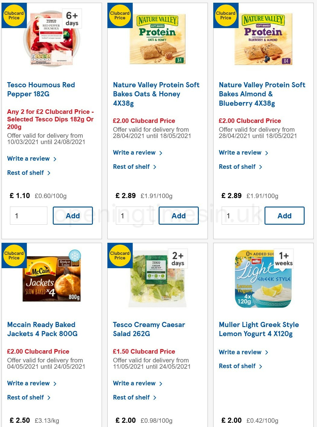 TESCO Offers from 12 May