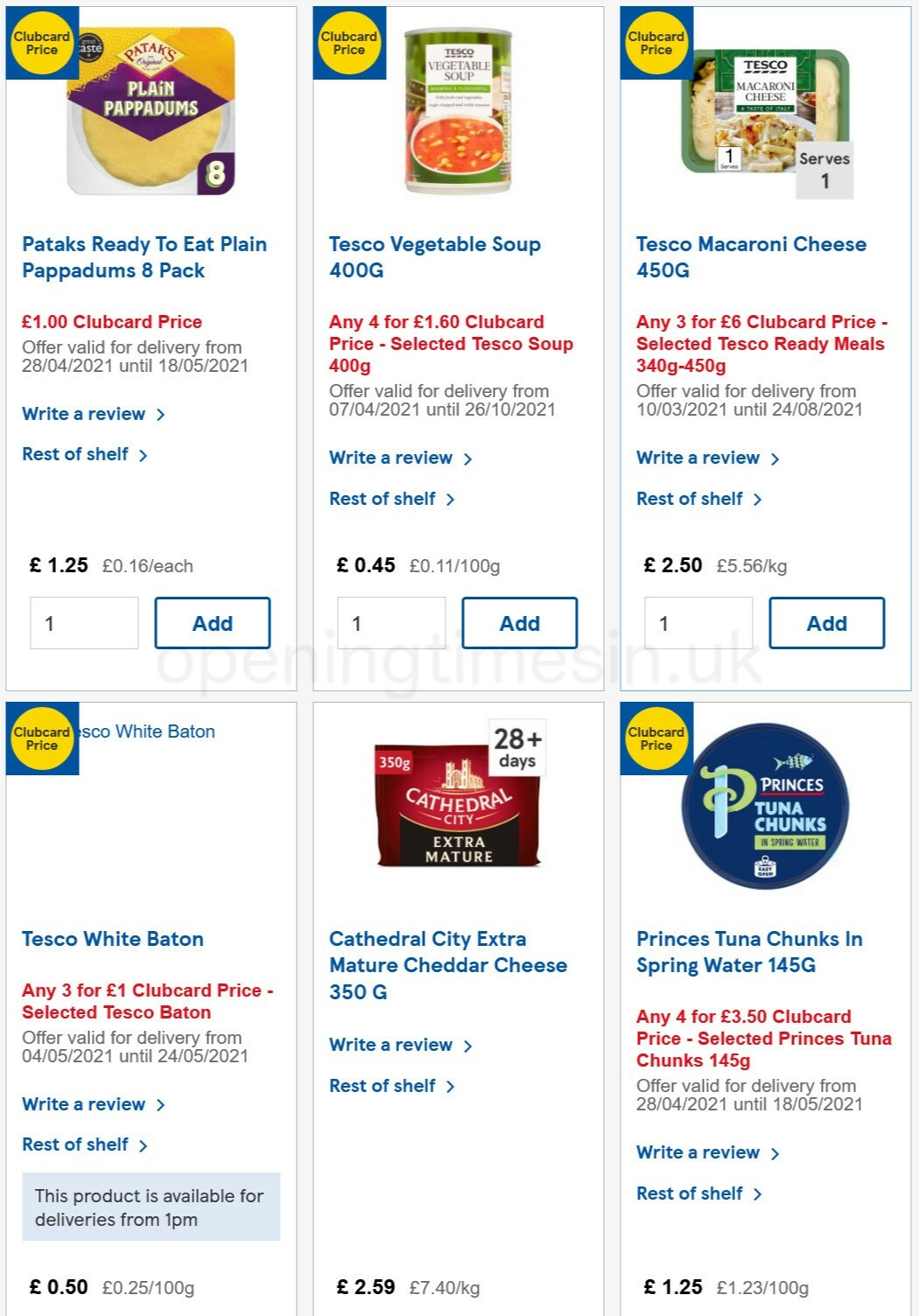 TESCO Offers from 12 May