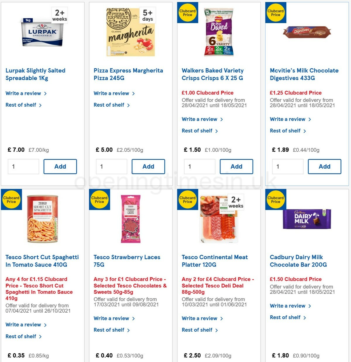 TESCO Offers from 12 May