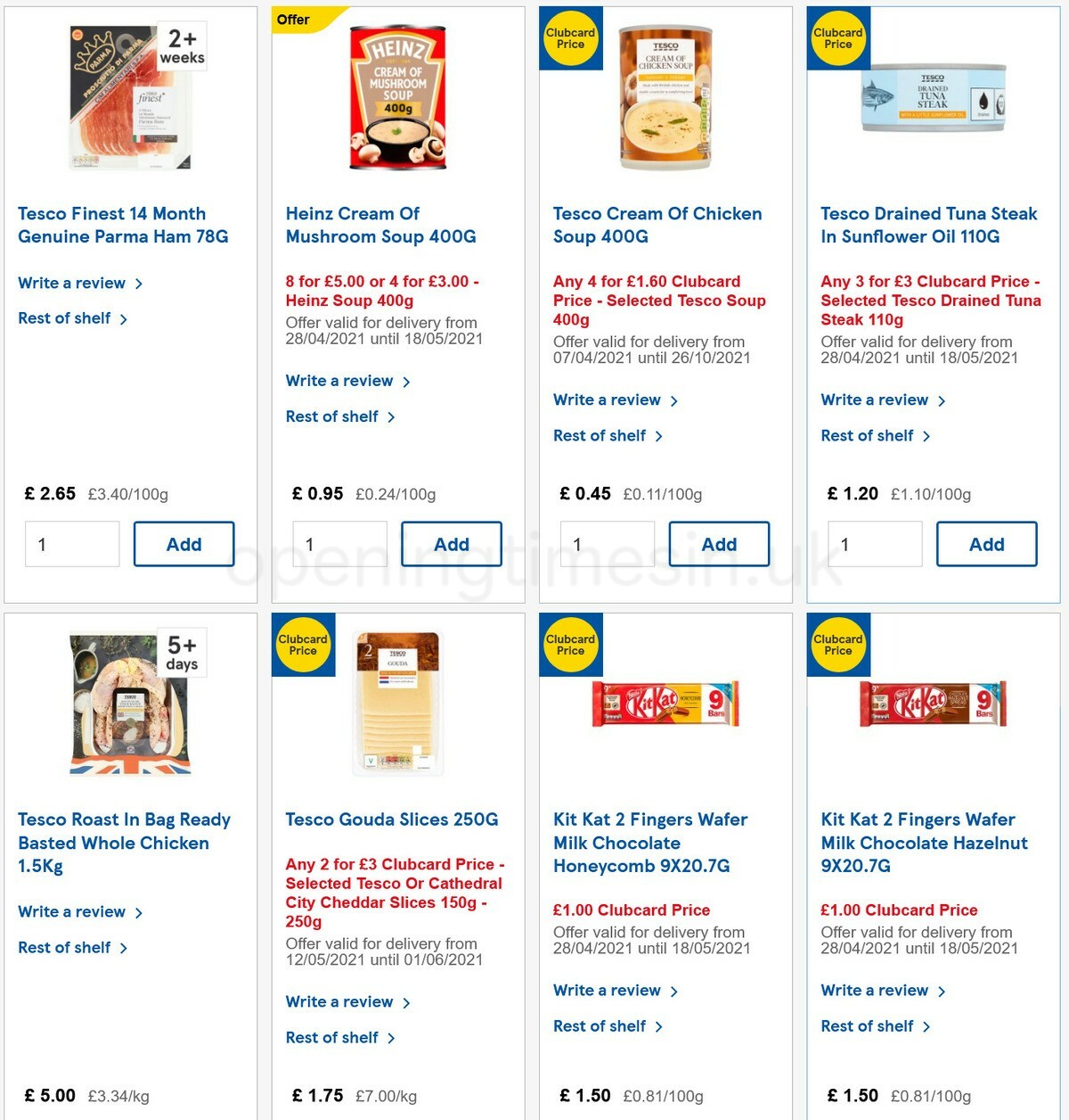 TESCO Offers from 12 May