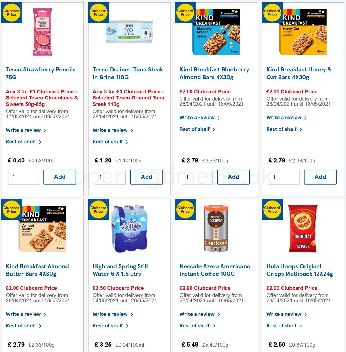 TESCO Offers from 12 May