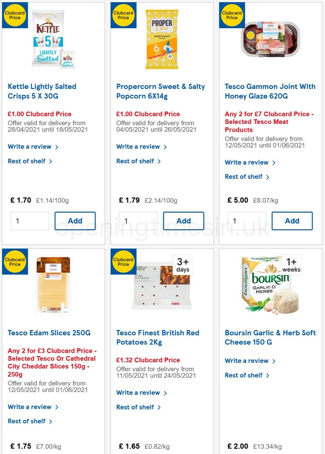 TESCO Offers from 12 May