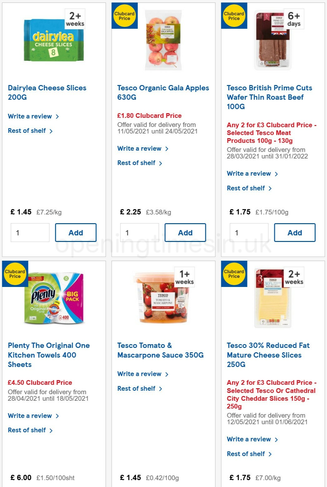 TESCO Offers from 12 May