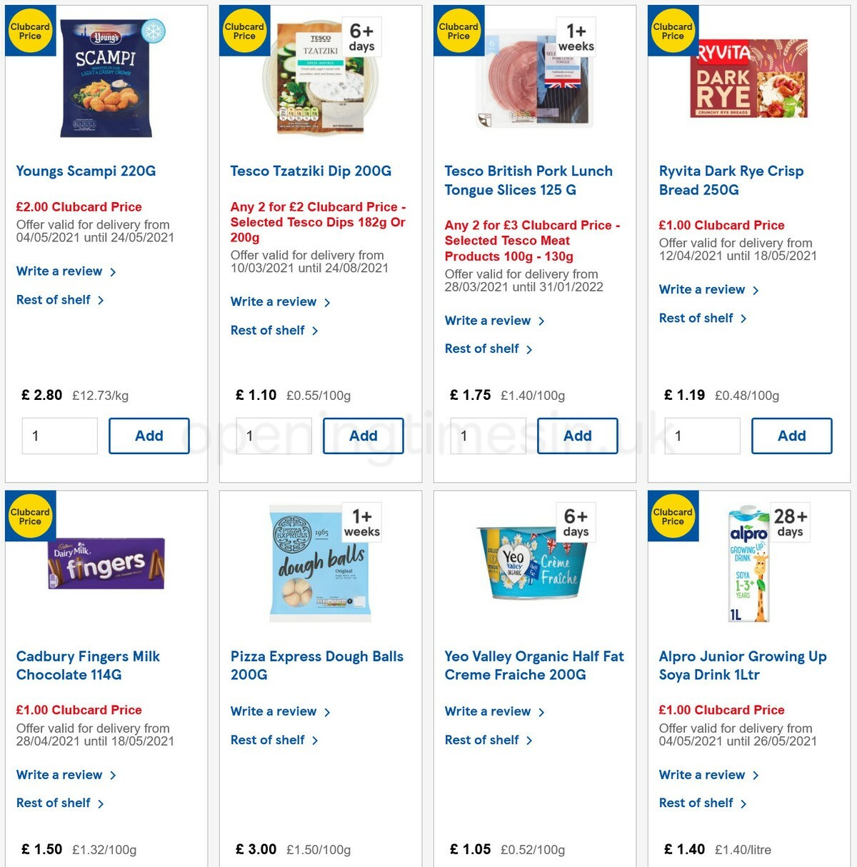 TESCO Offers from 12 May