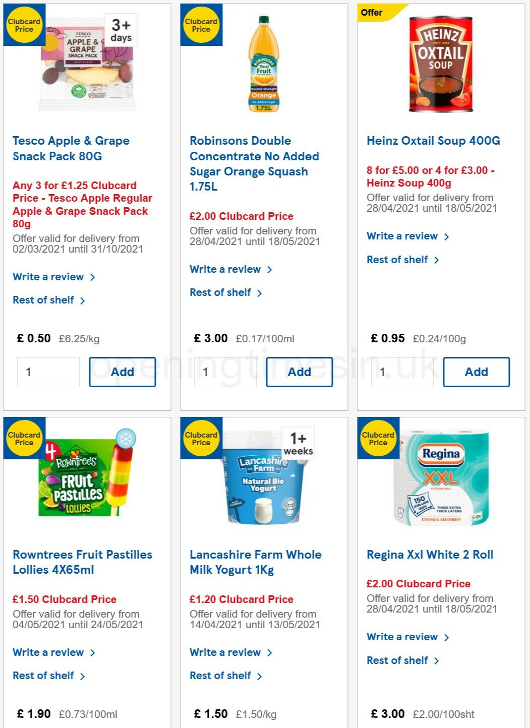 TESCO Offers from 12 May