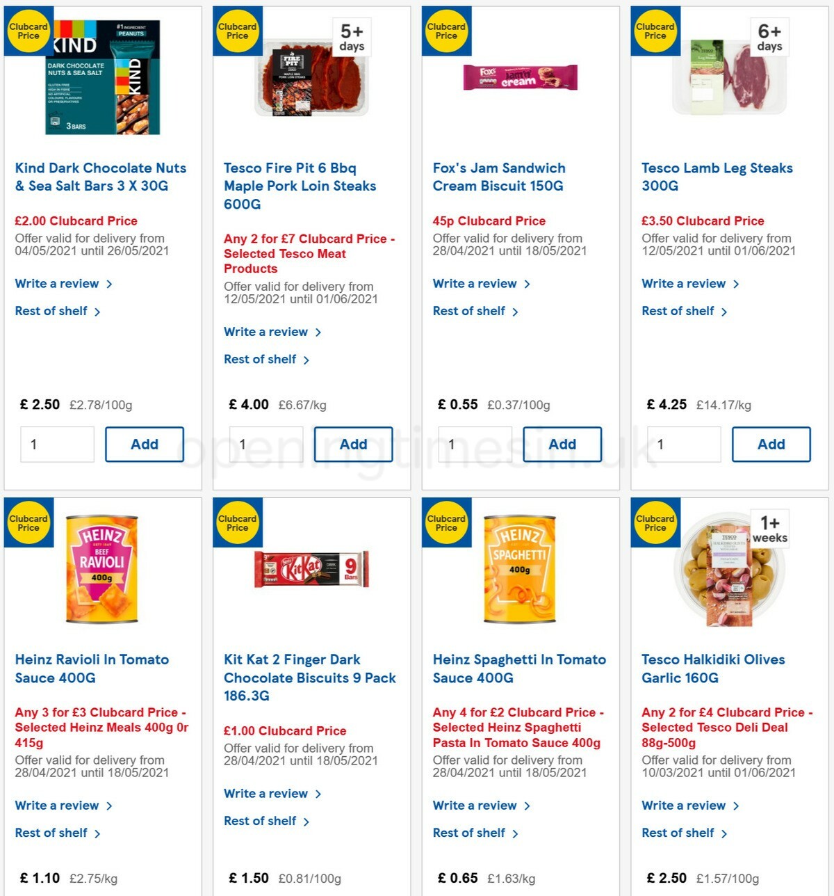 TESCO Offers from 12 May