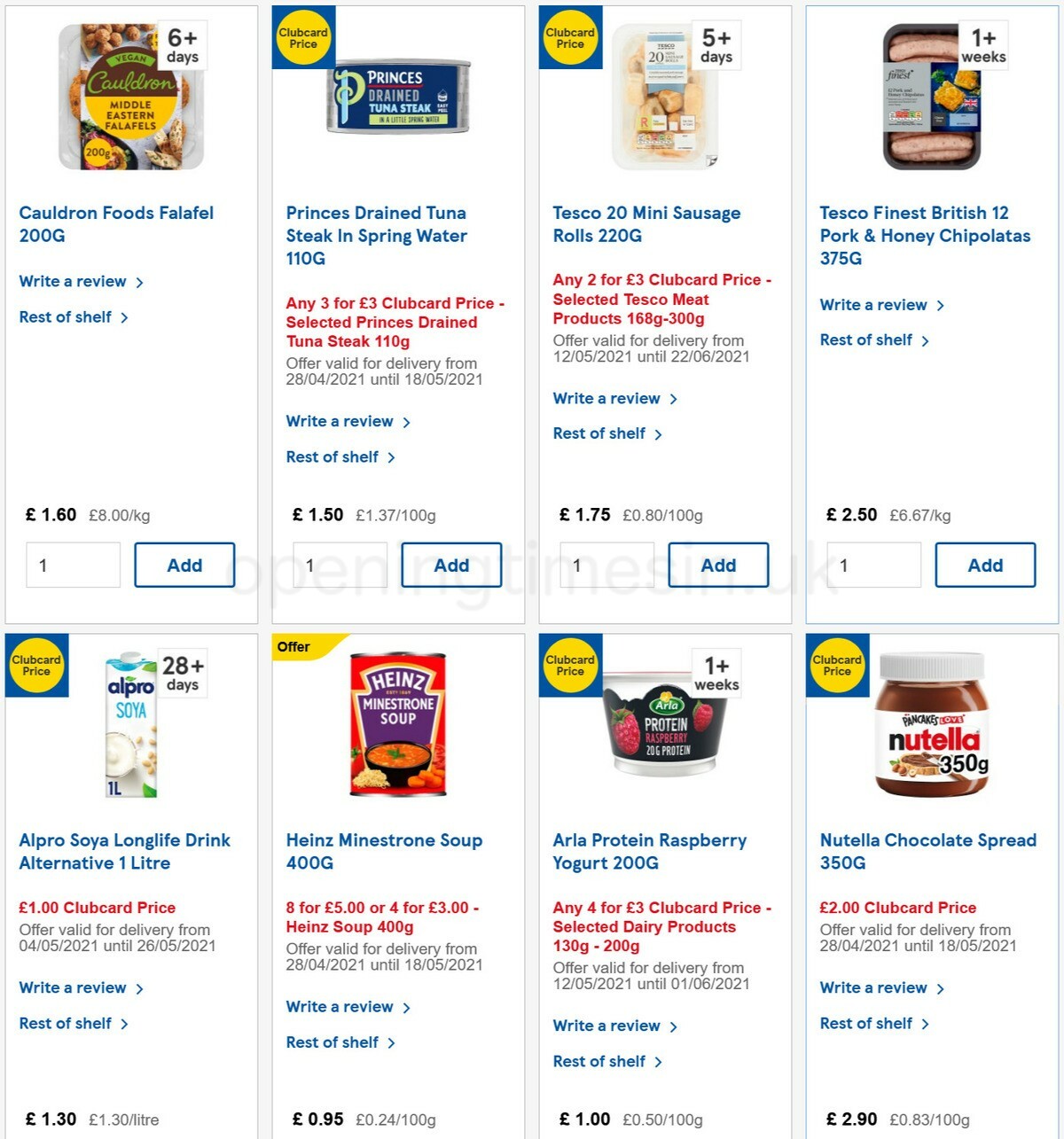 TESCO Offers from 12 May