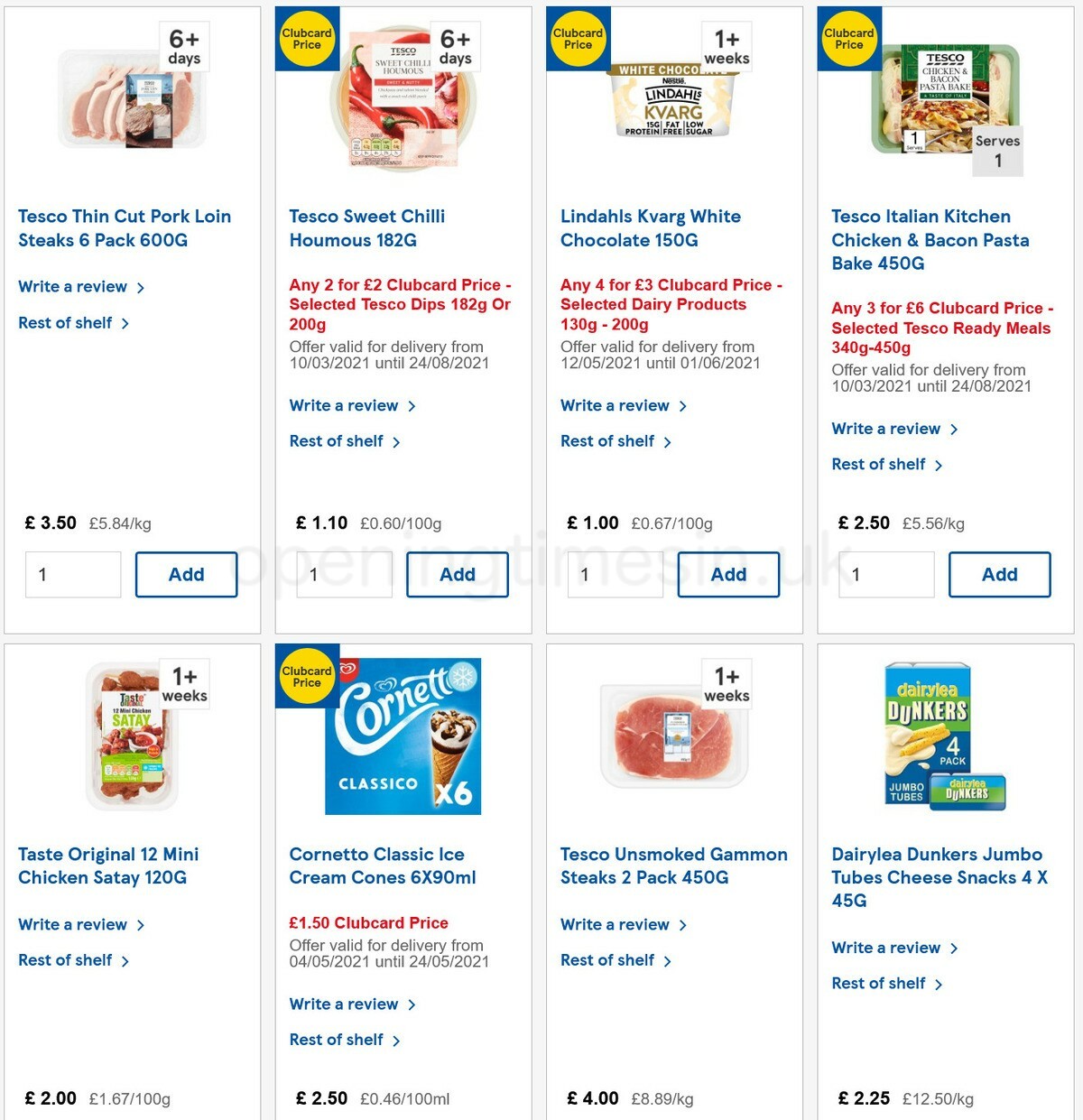 TESCO Offers from 12 May