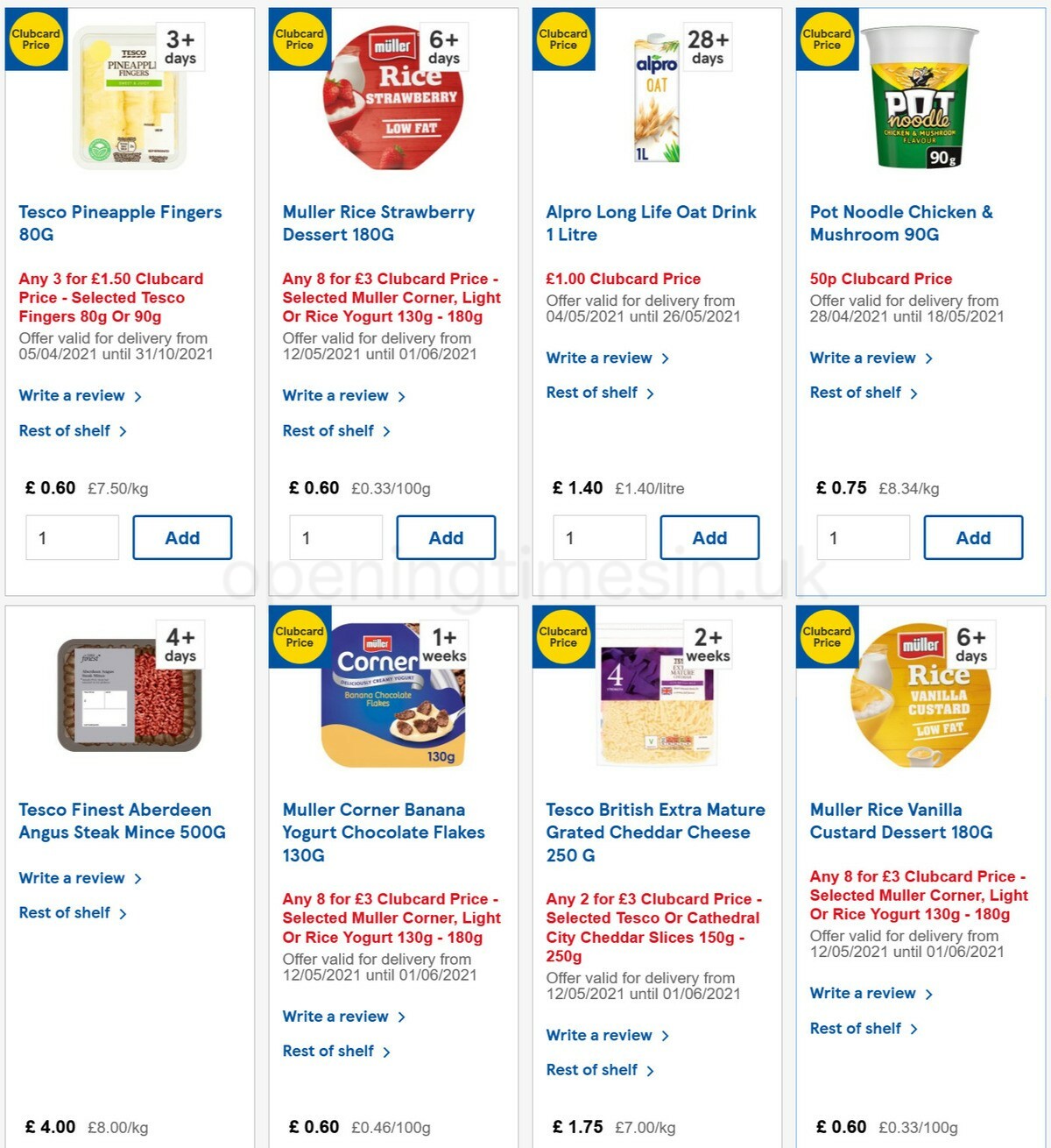 TESCO Offers from 12 May