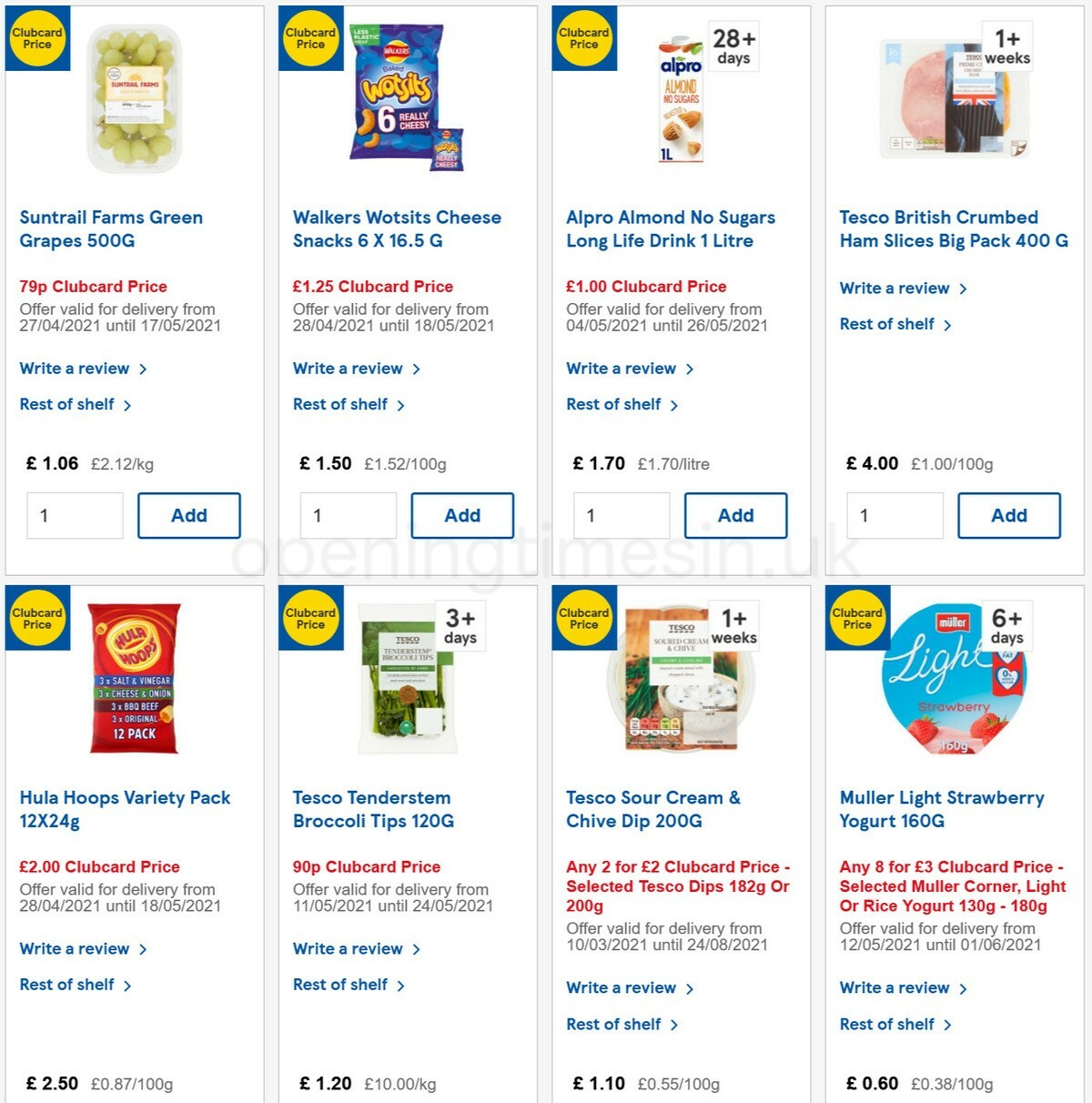 TESCO Offers from 12 May