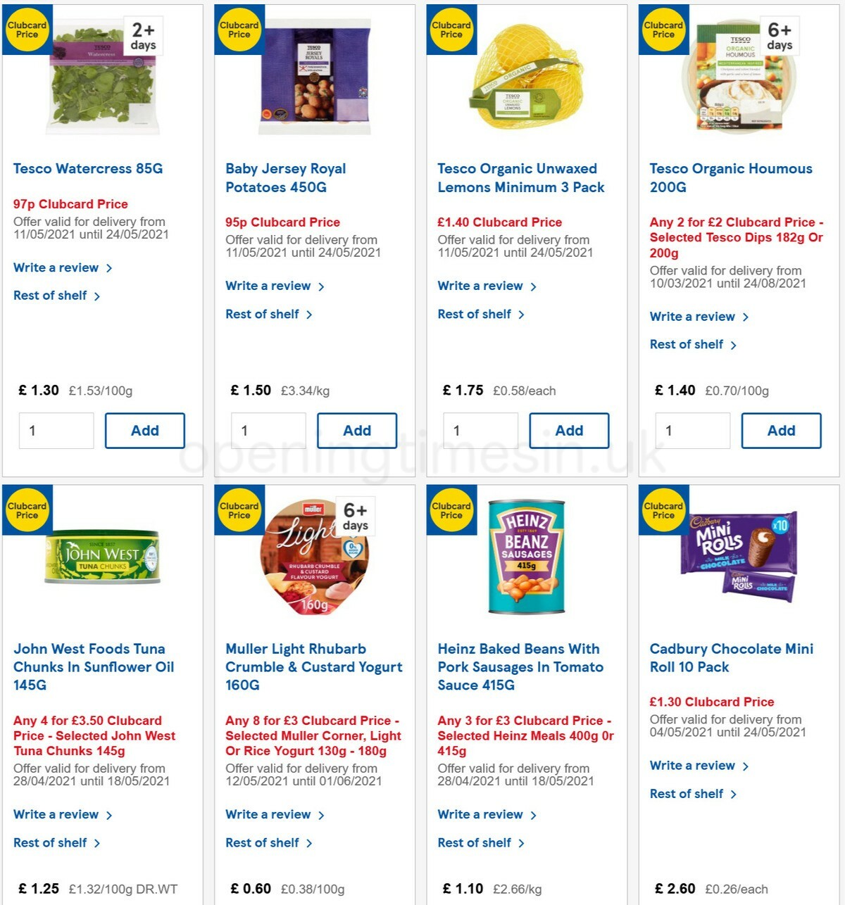 TESCO Offers from 12 May