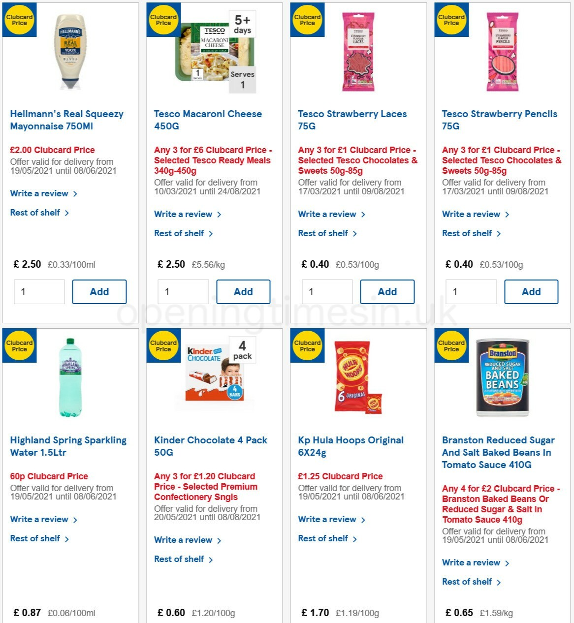 TESCO Offers from 26 May