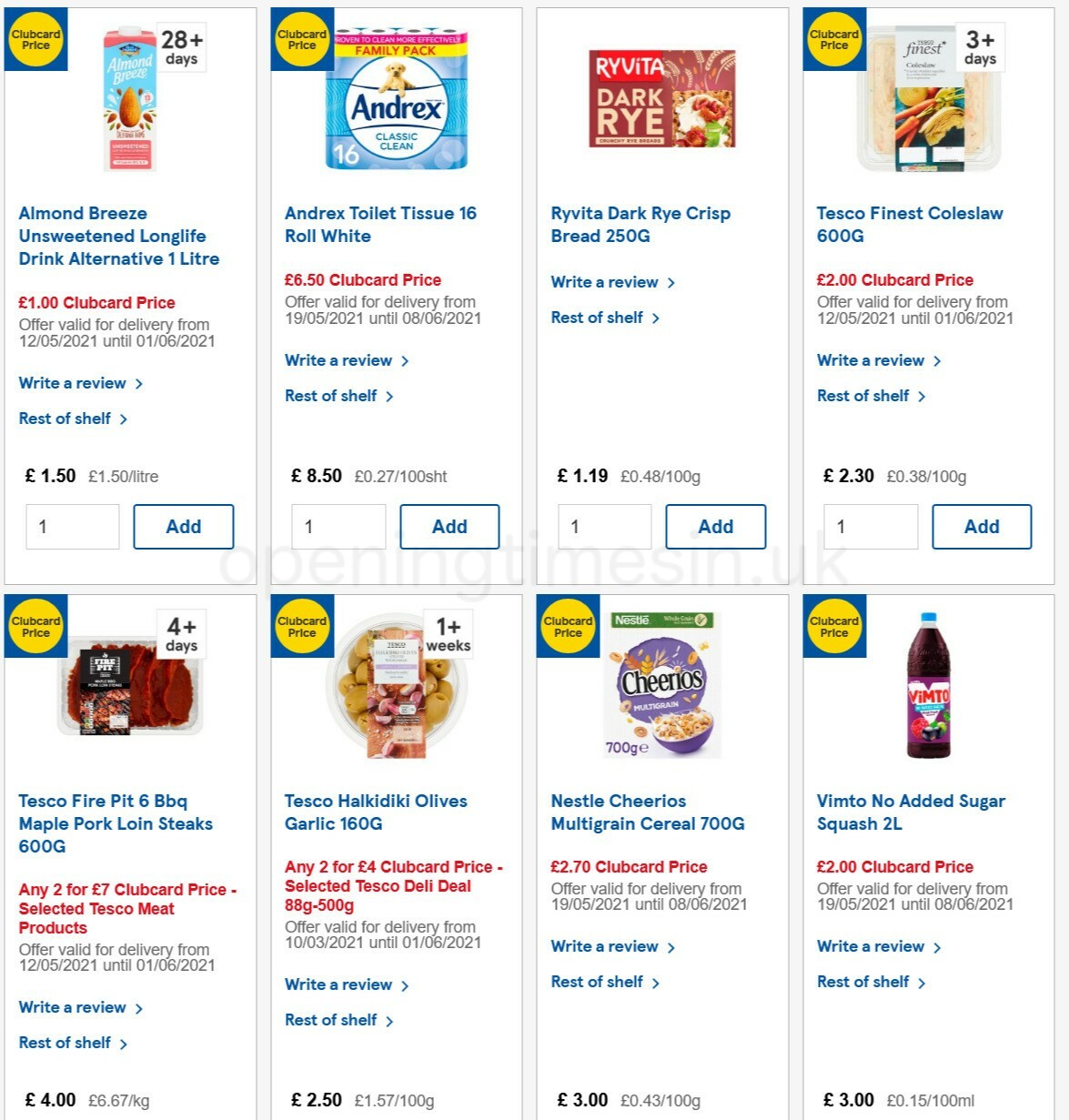 TESCO Offers from 26 May