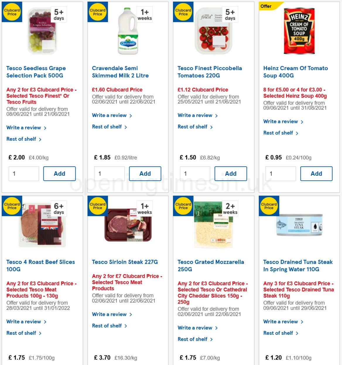 TESCO Offers from 9 June