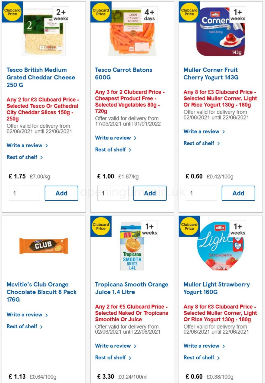 TESCO Offers from 9 June