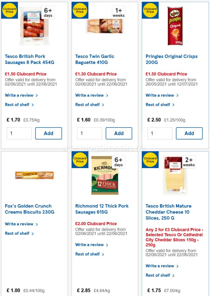 TESCO Offers from 9 June