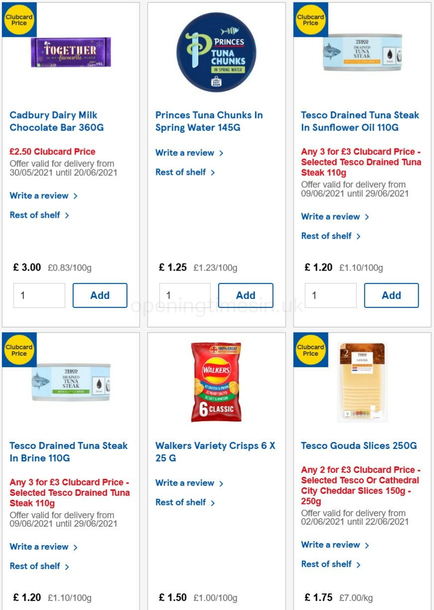 TESCO Offers from 9 June