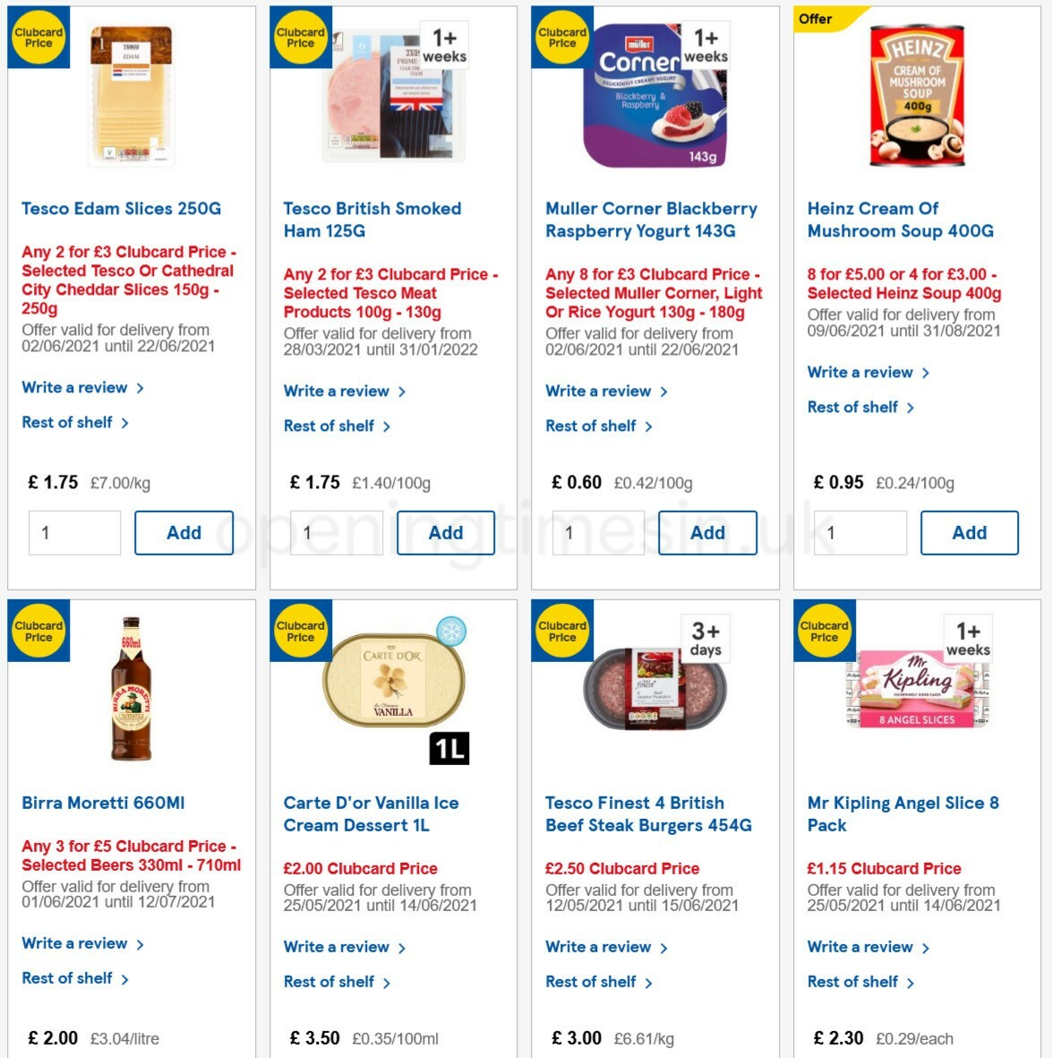 TESCO Offers from 9 June