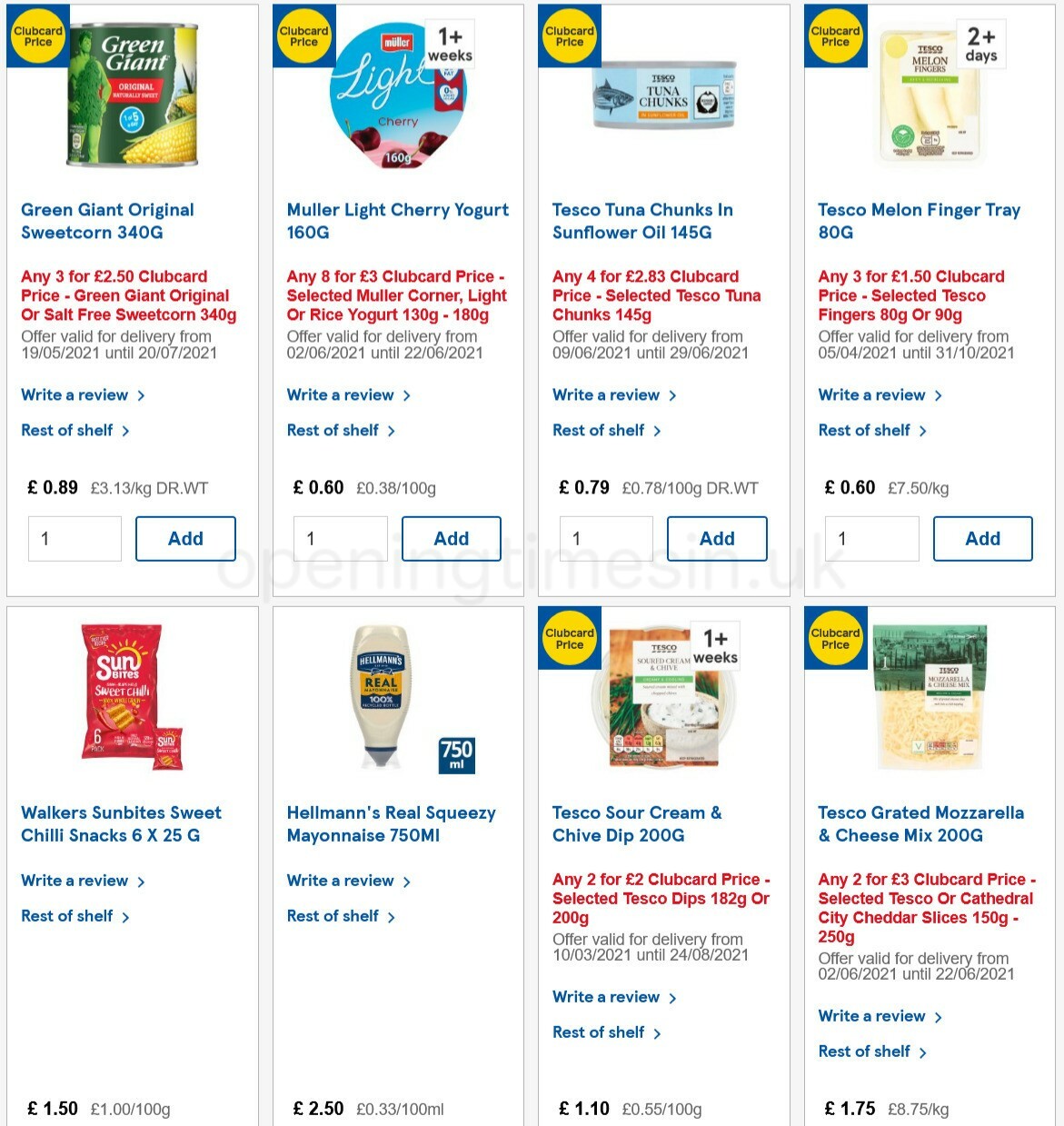 TESCO Offers from 9 June