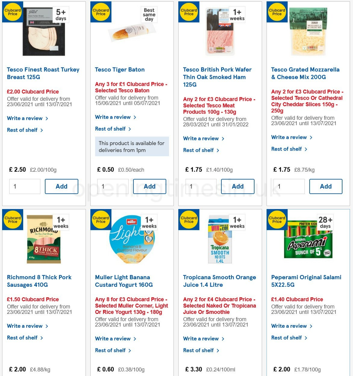 TESCO Offers from 23 June