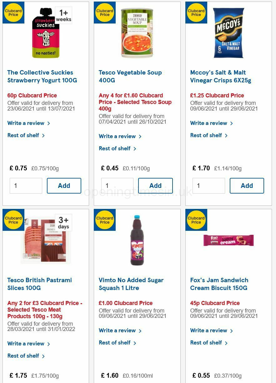 TESCO Offers from 23 June